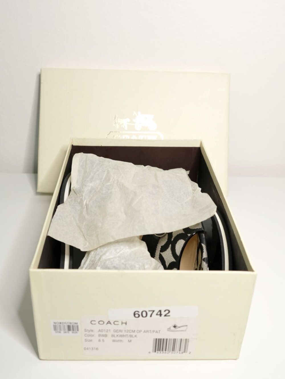Y2K Coach Platform Wedge Sandals, Excellent Condition, A0121, Geri, Black, 8.5 M - Picture 14 of 15